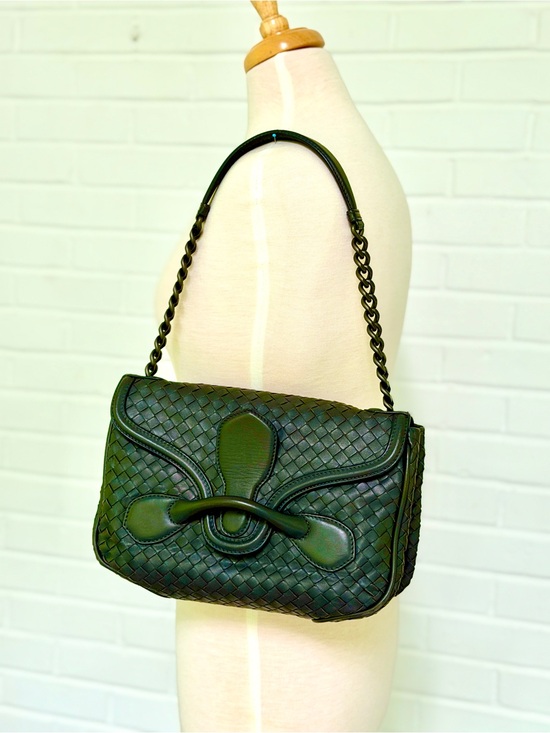 Bottega Veneta Handbags - Bottega Veneta Rialto Intrecciato Shoulder Bag